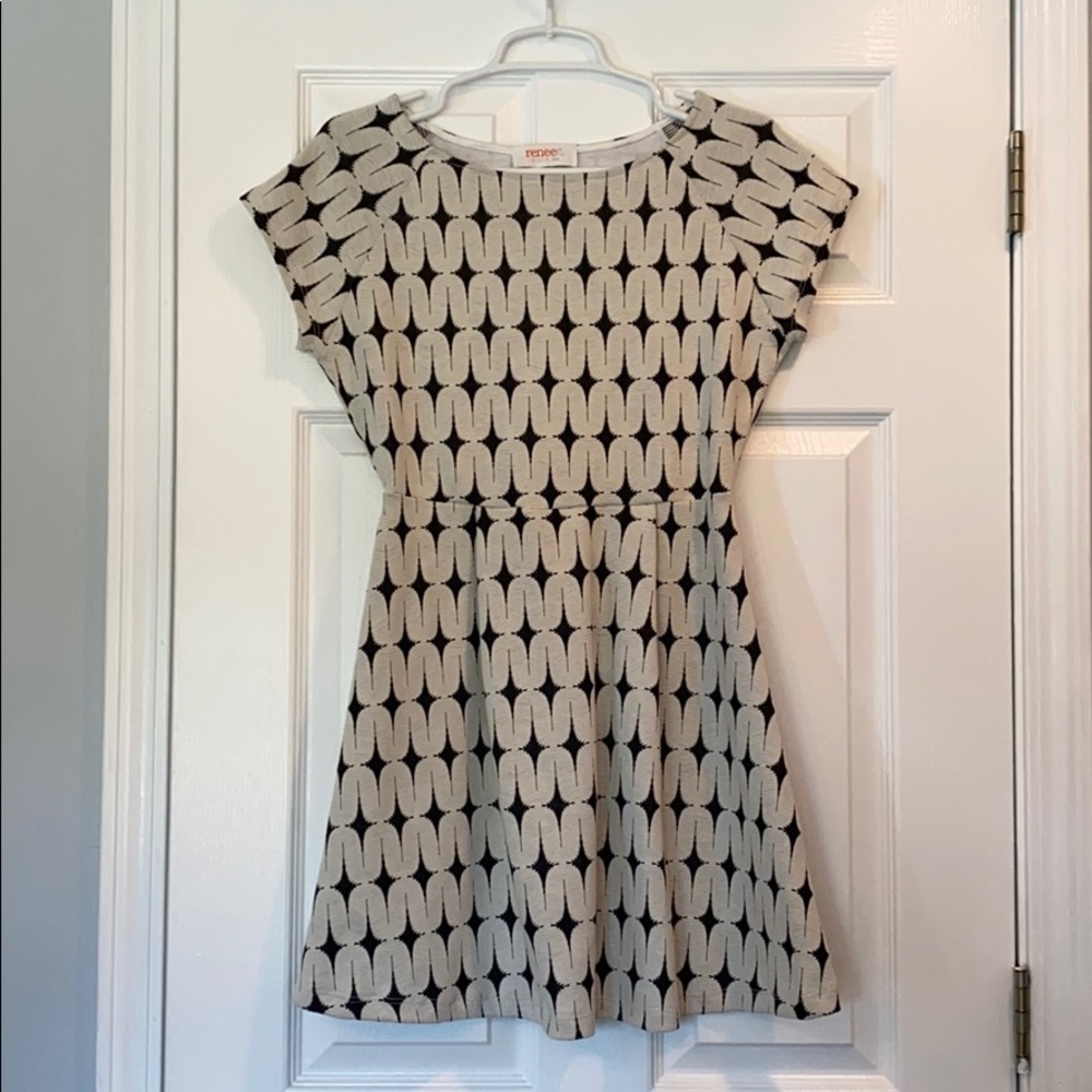 Black and White Mini Dress